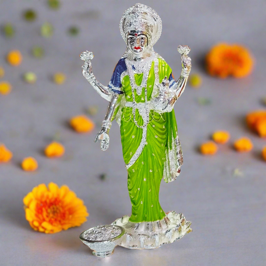 Silver Plated Lakshmi Ji Murti