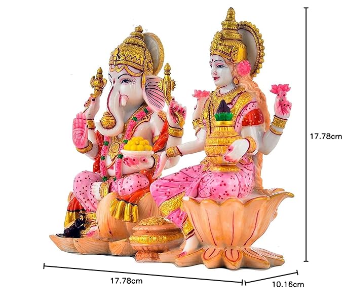 Handcrafted Lakshmi Ganesha Idol - Bhakti Samagri