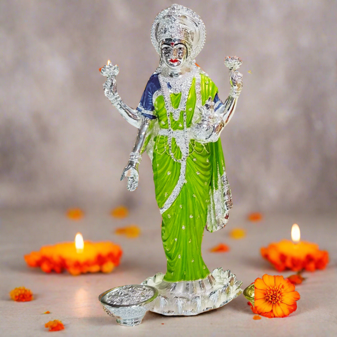 Silver Plated Lakshmi Ji Murti
