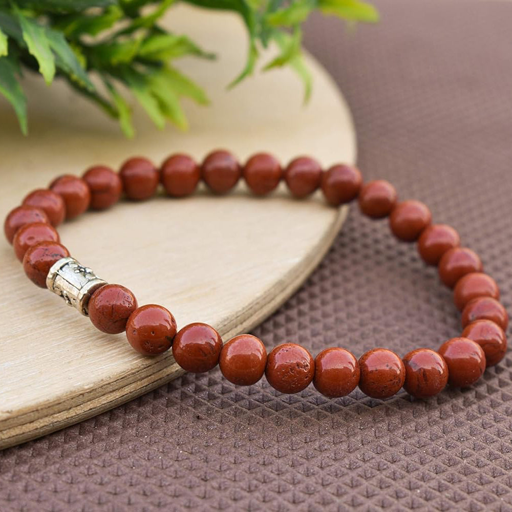 Red Jasper Crystal Healing Bracelet - Bhakti Samagri