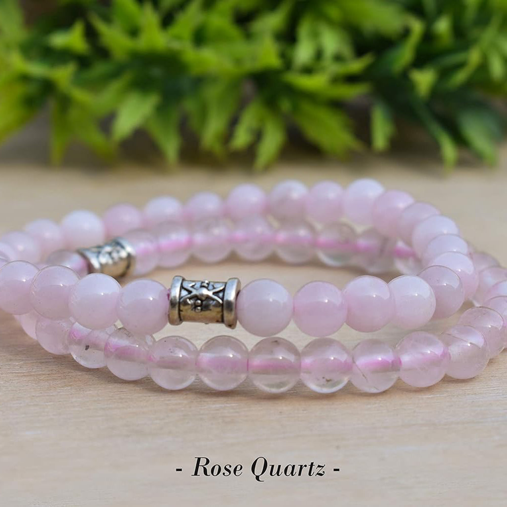 Rose Quartz Crystal Healing Bracelet - Bhakti Samagri
