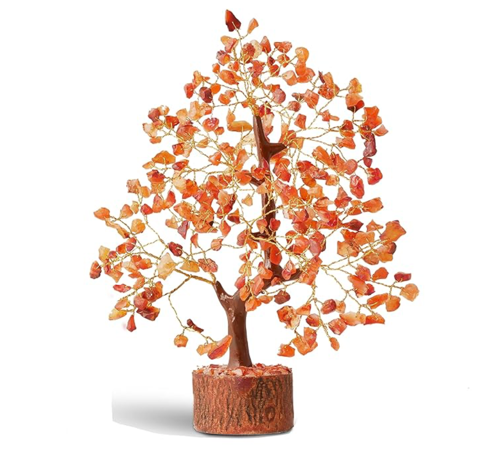 Carnelian Crystal Stone Tree - Bhakti Samagri