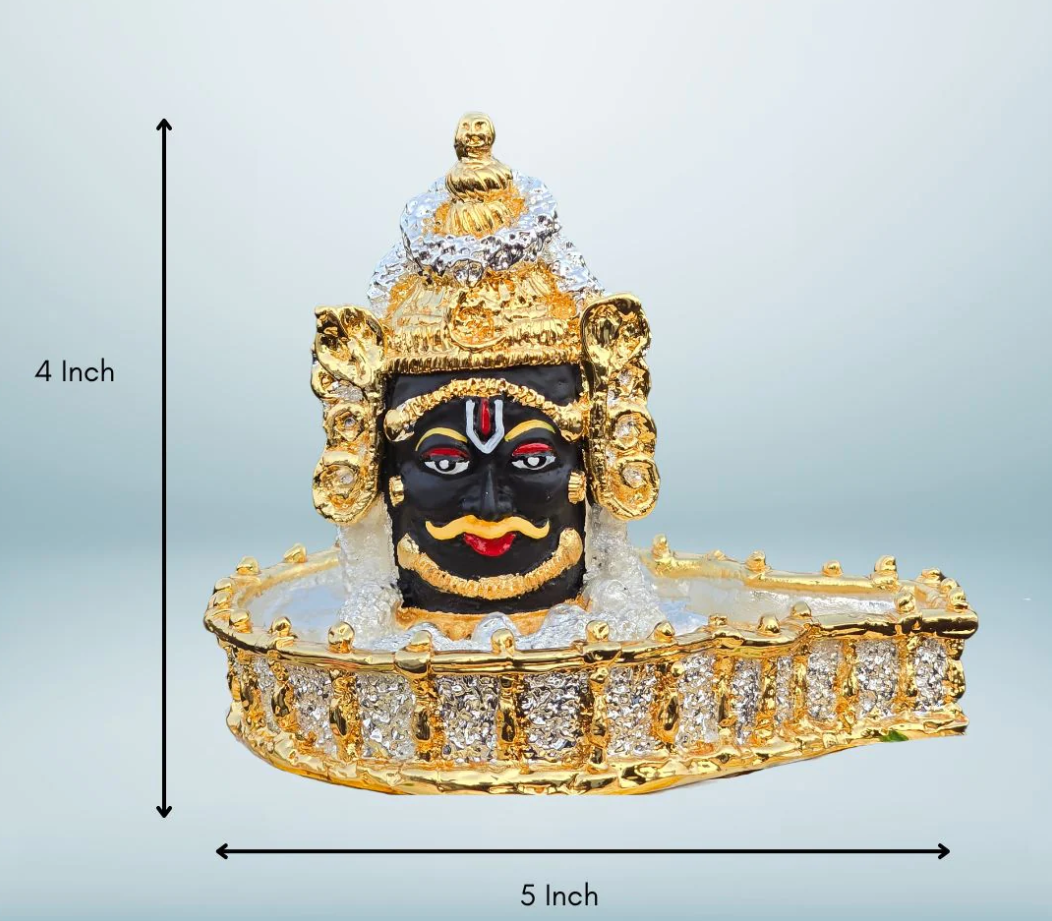 Gold & Silver Plated Shri Mahakal Jyotirlinga (Mahakaleshwar, Ujjain) - Bhakti Samagri
