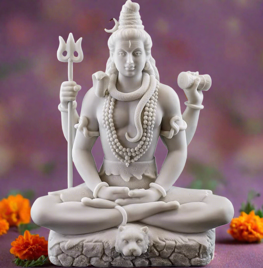 White Marble Shiv Ji Murti