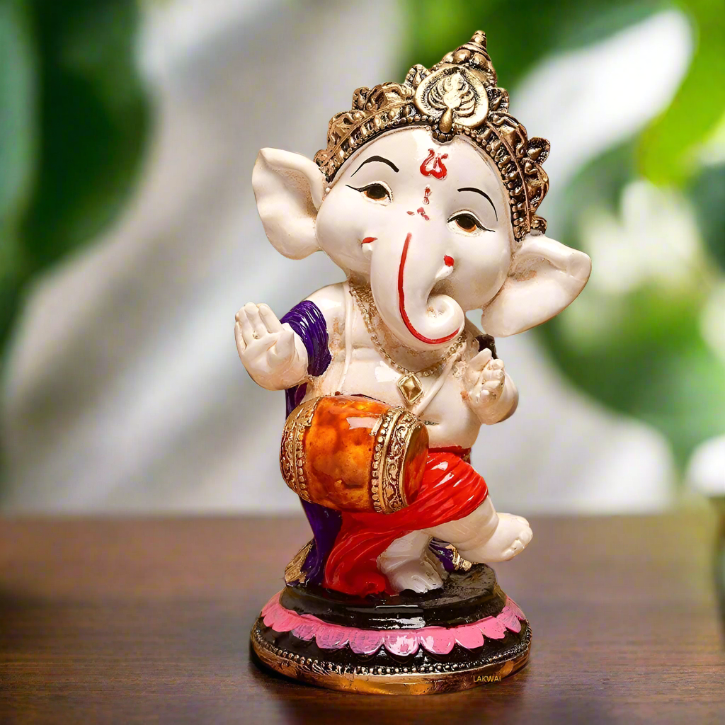Handcrafted Ganesha Idols | Set of 4 - Bhakti Samagri