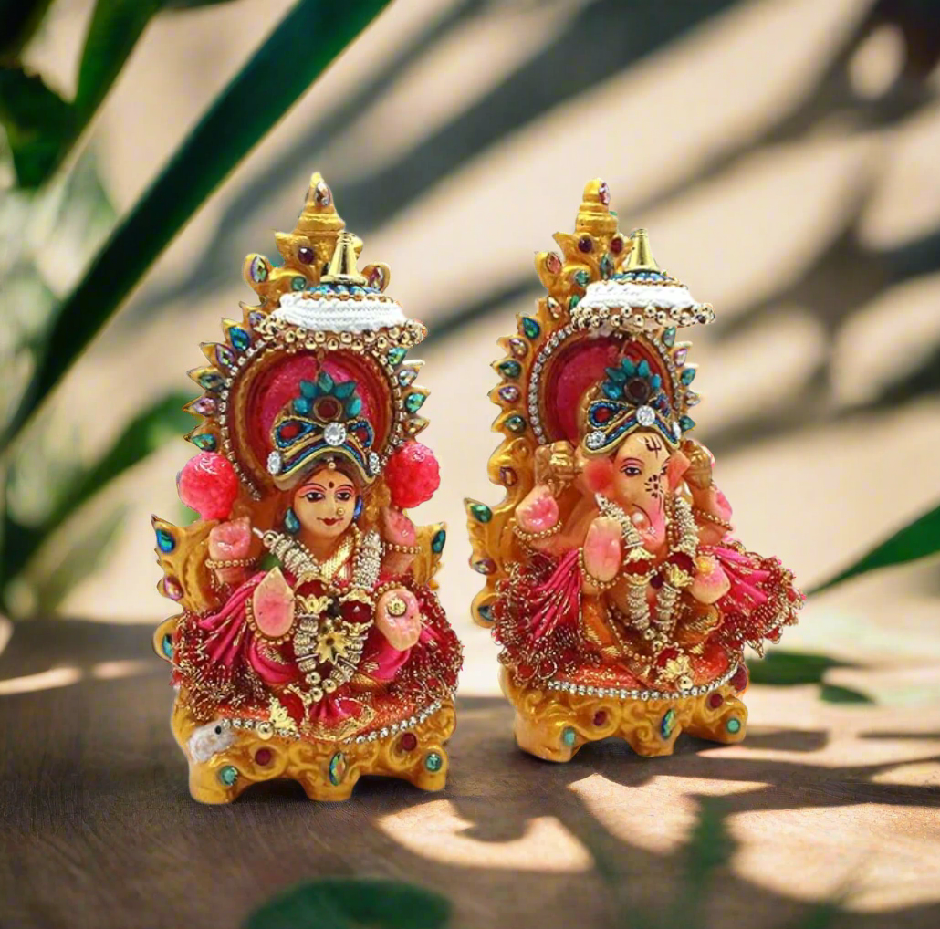 Handcrafted Lakshmi Ganesh Ji Murti - Bhakti Samagri