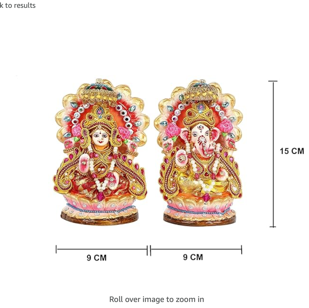 Eco Friendly Lakshmi Ganesh Ji Murti - Bhakti Samagri