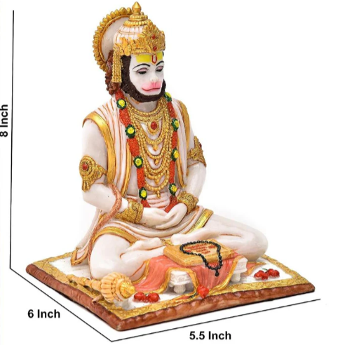 Sitting Hanuman ji Murti - Bhakti Samagri