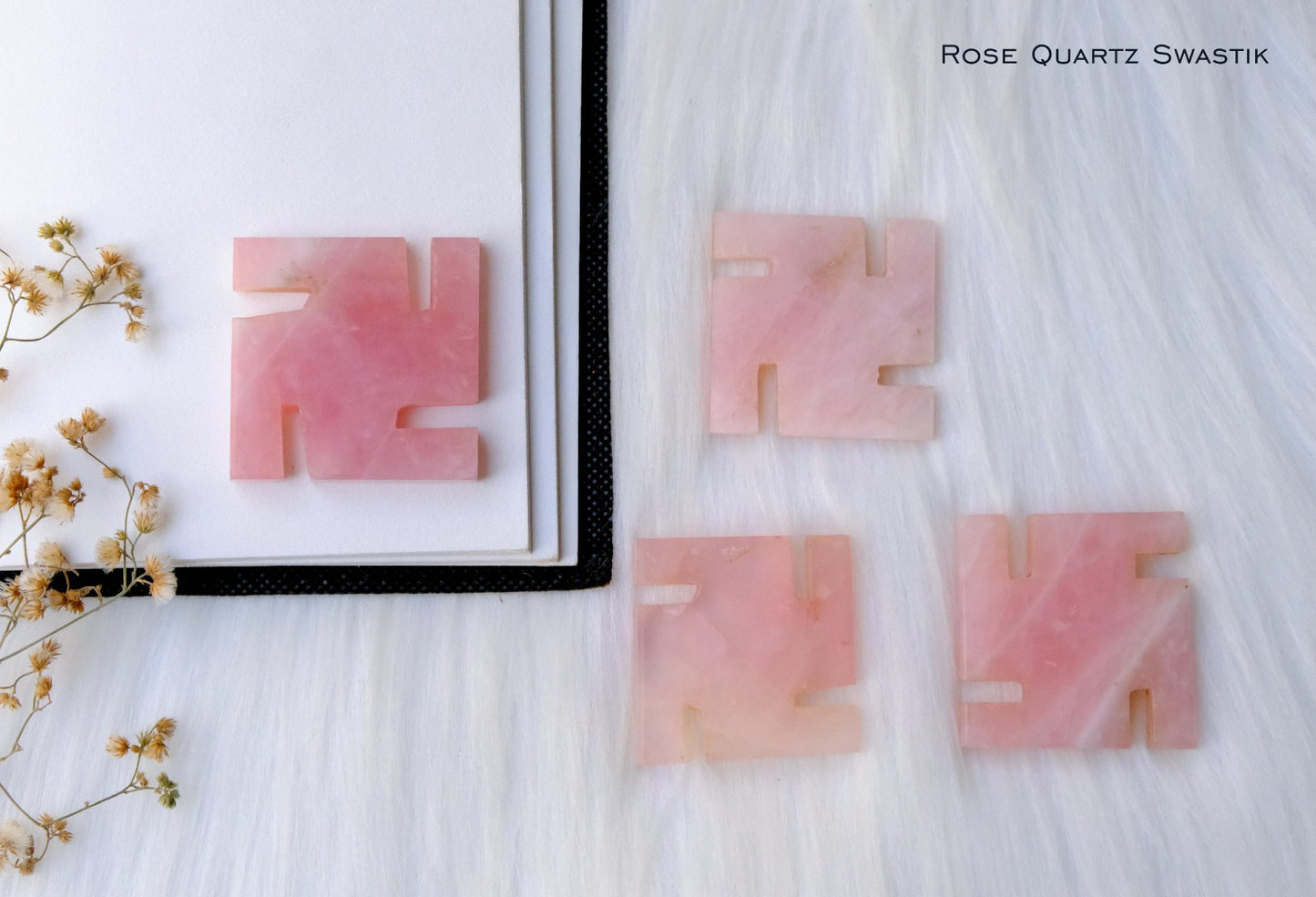 Rose Quartz Swastik