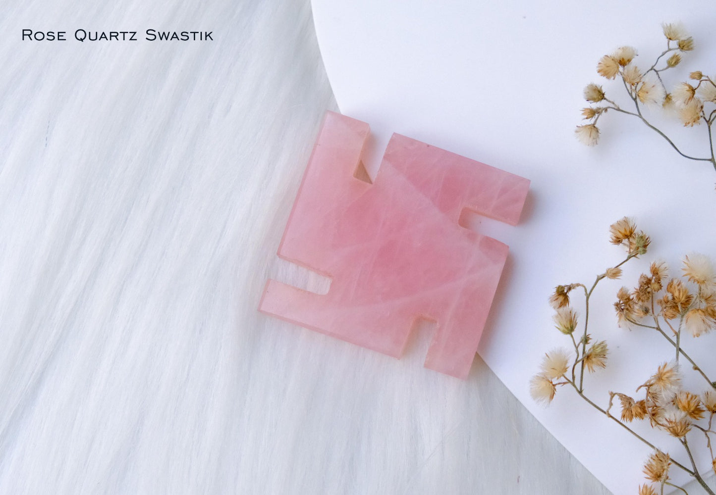 Rose Quartz Swastik