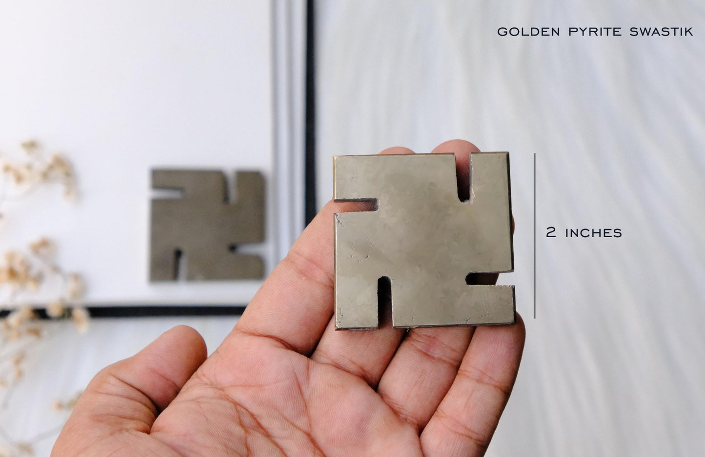 Golden Pyrite Swastik