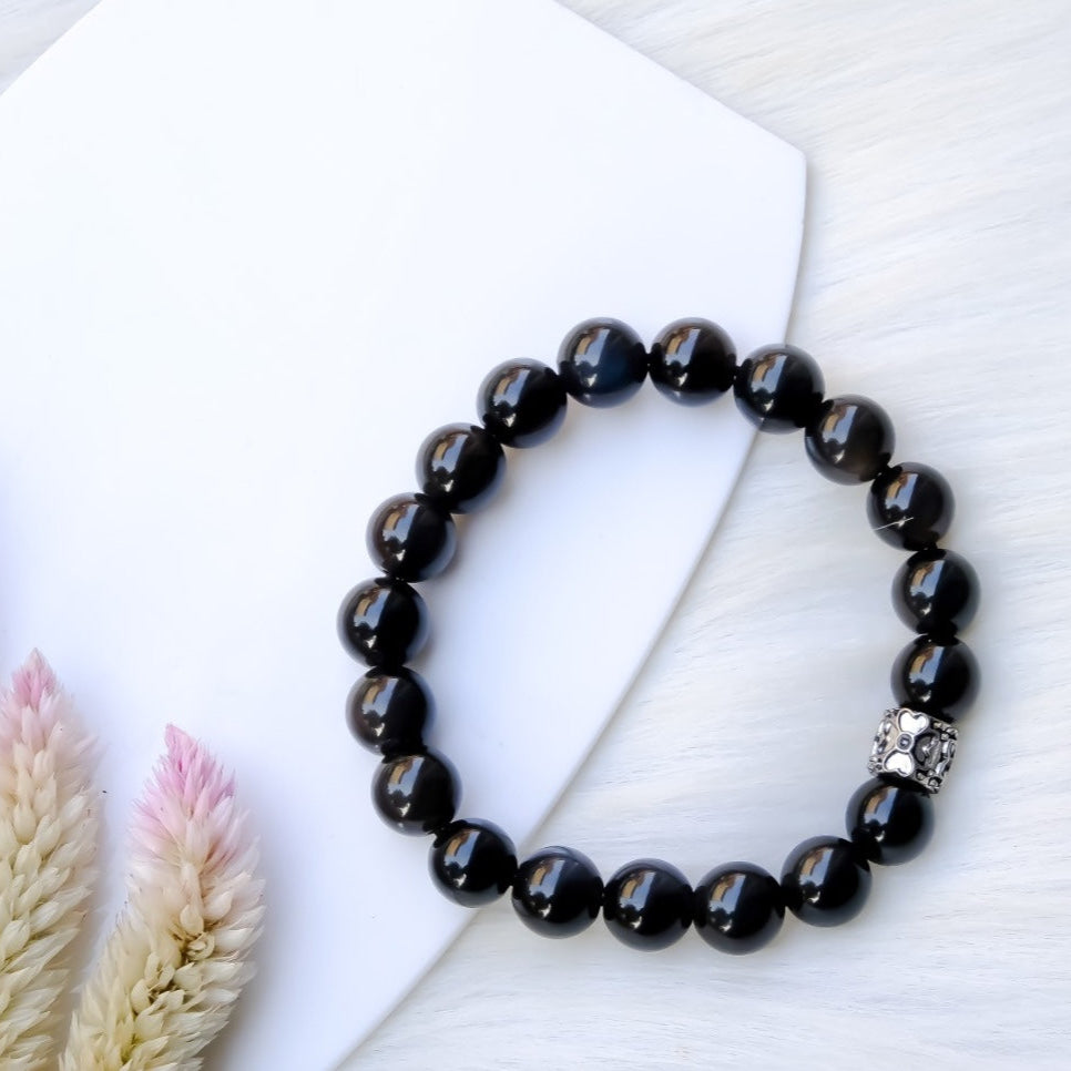 Black Onyx Crystal Healing Bracelet - Bhakti Samagri