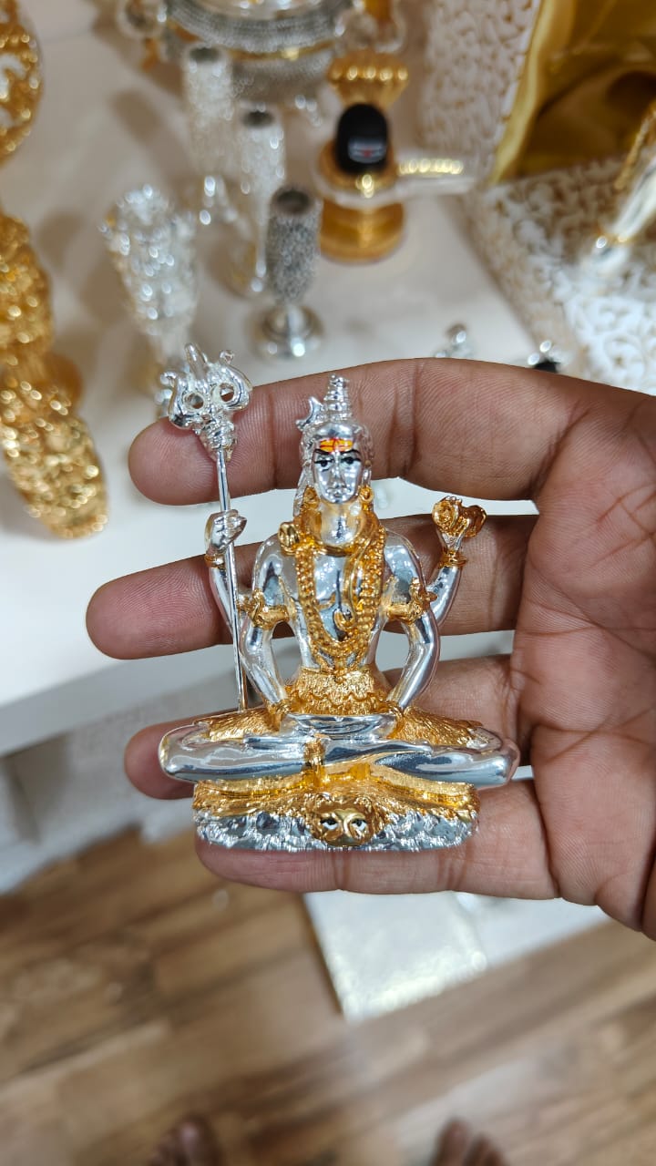 Gold & Silver Plated Shiv Ji - Bhakti Samagri