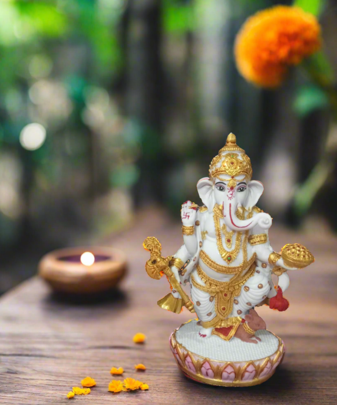 Marble Ganesh Ji Murti - Bhakti Samagri
