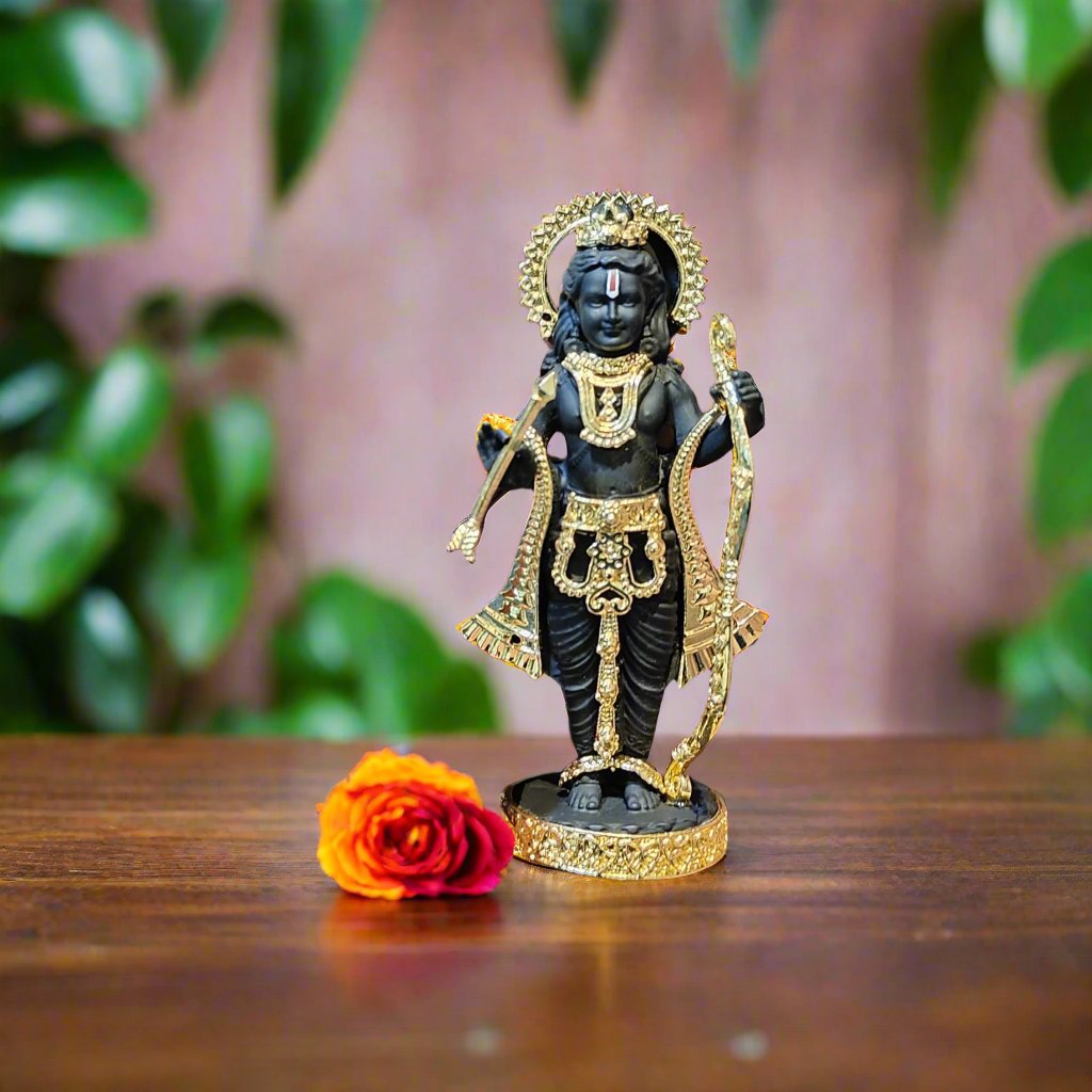 Gold Plated Ram Lalla Ji Murti | 4 Inches - Bhakti Samagri