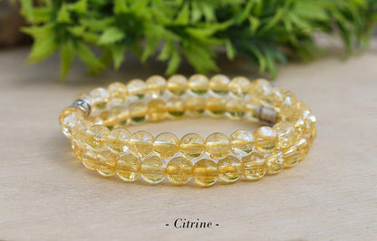 Citrine Crystal Healing Beaded Bracelet