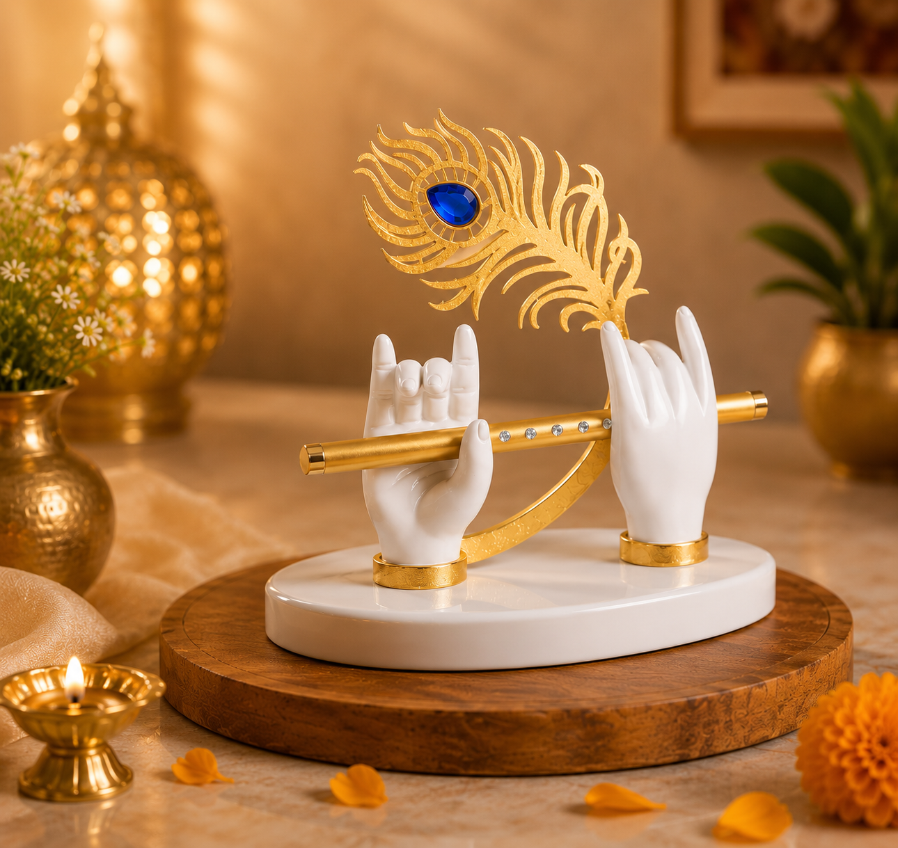 Krishnaji Divine Hands Idol - Bhakti Samagri