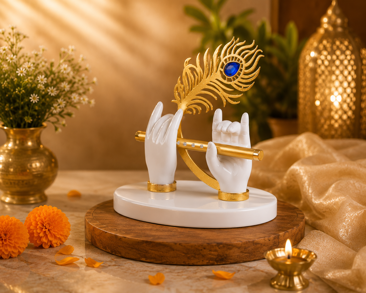 Krishnaji Divine Hands Idol - Bhakti Samagri