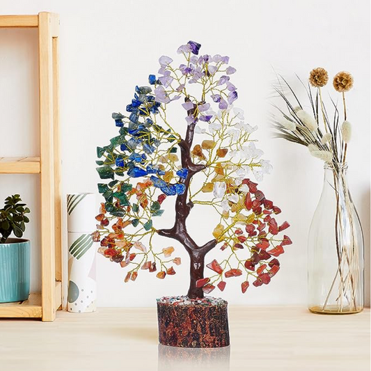 7 Chakra Crystal Healing Stone Tree