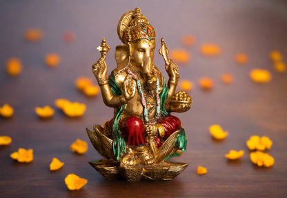 Lord Ganesh Ji Murti in Antique Finish