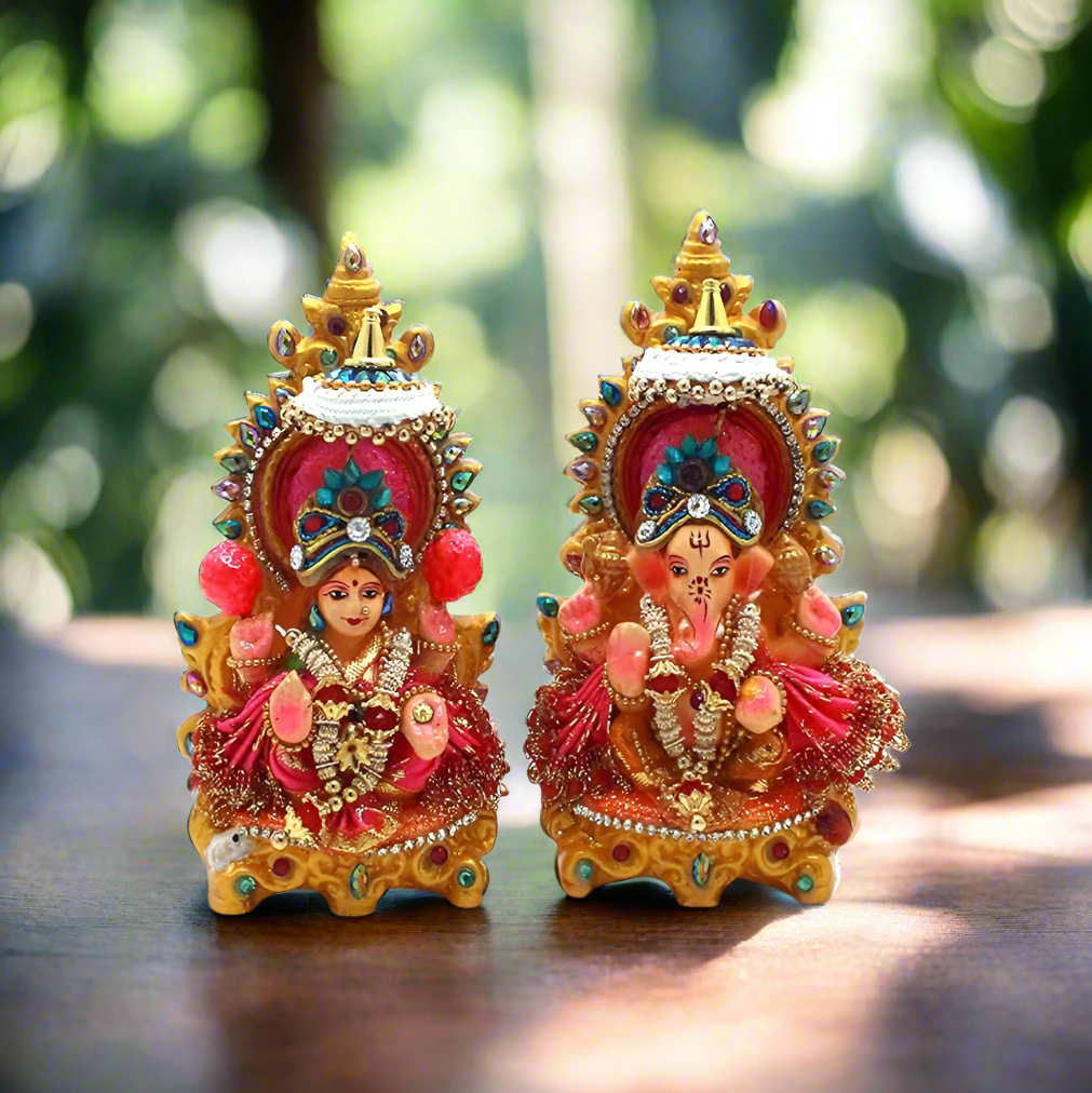 Handcrafted Lakshmi Ganesh Ji Murti