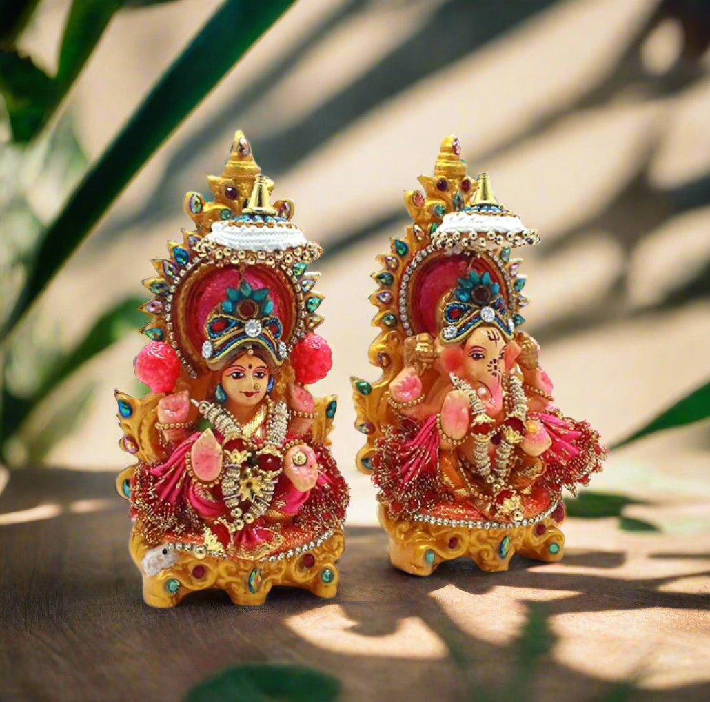 Handcrafted Lakshmi Ganesh Ji Murti