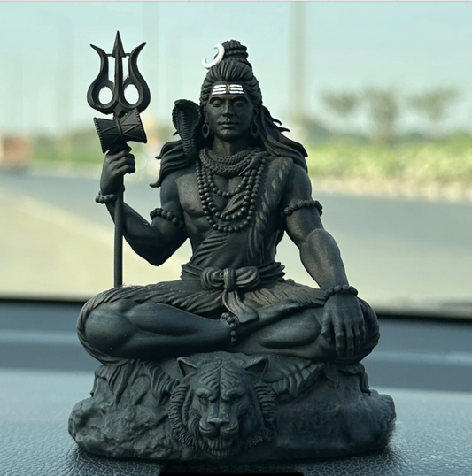 Shiv Ji Idol in Meditative Posture | Polyresin Lord Shiva Murti - Bhakti Samagri