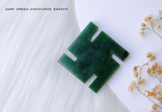 Green Aventurine Swastik