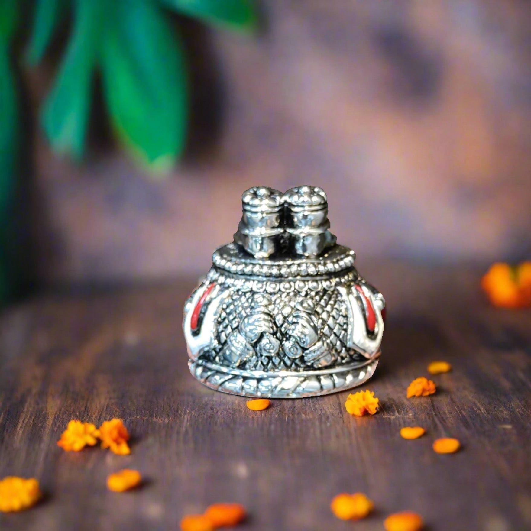 Gold Plated Hanuman Ji Charan Paduka - Bhakti Samagri